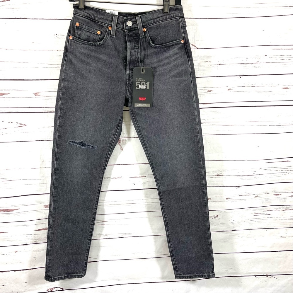 Levi's‎ 501 Women’s Jeans High Rise Skinny Premium Big E Denim Size 26x28.